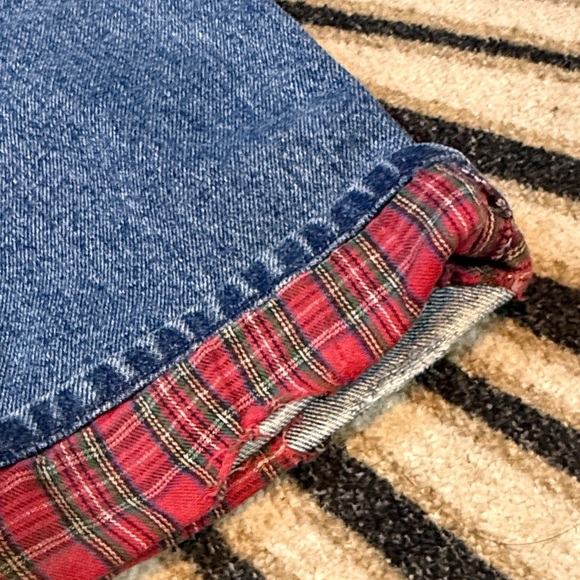 Vintage L.L. Bean Straight Women's Jeans with Plaid Lining Throughout - Size 10R - Picture 8 of 8